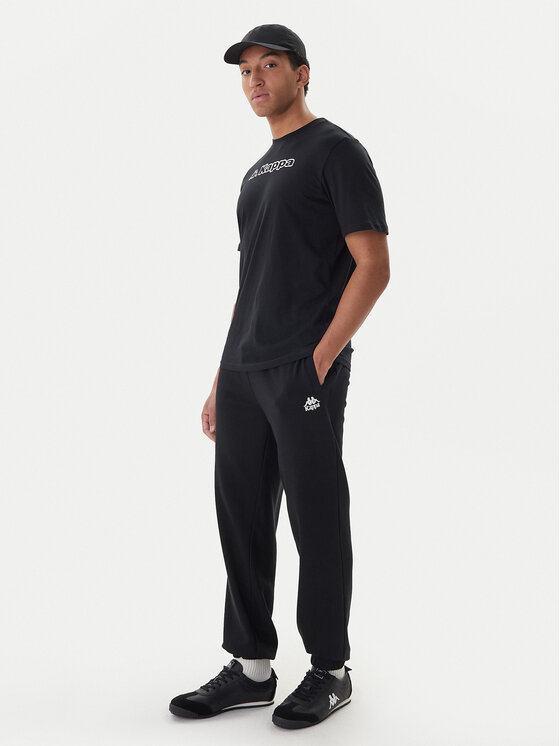 Kappa Kappa Spodnji del trenirke Gothenburg 331U7EW Črna Regular Fit