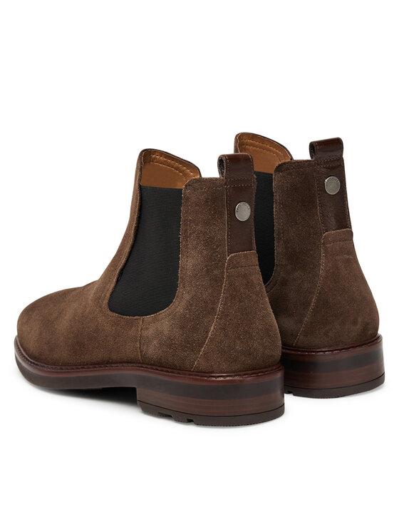 Pepe Jeans Pepe Jeans Kotníková obuv s elastickým prvkem Leeds Road M PMS500001 Hnědá