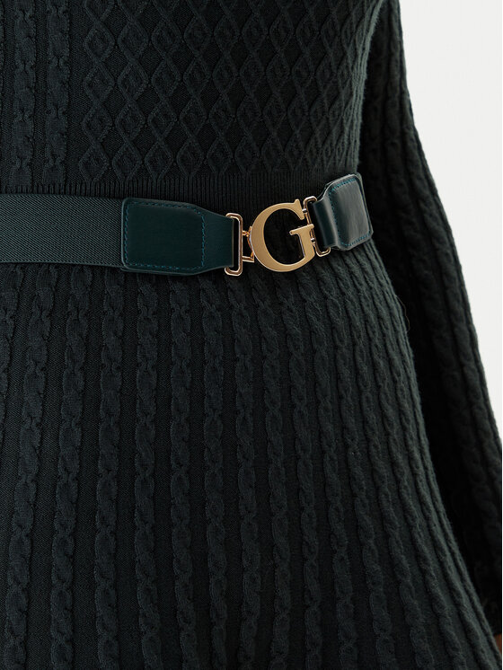 Guess Guess Džemper haljina W5BK68 Z2YJ2 Zelena Slim Fit