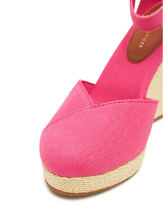 Tommy Hilfiger Tommy Hilfiger Cipele Flag High Wedge Espad Closed Toe FW0FW08494 Ružičasta