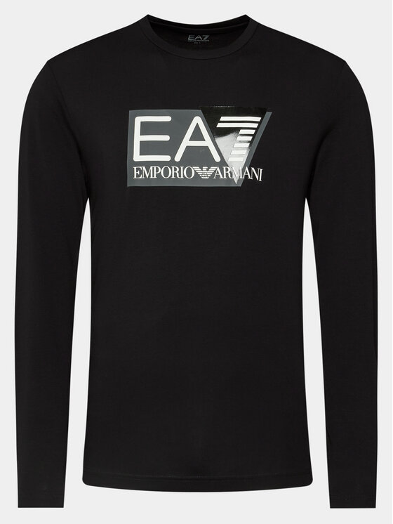 EA7 Emporio Armani EA7 Emporio Armani Longsleeve krekls 3DPT64 PJ03Z 1200 Melns Regular Fit