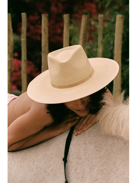 Paris+Hendzel Paris+Hendzel Kapelusz Off White Havana - Panama / Brisa Grade Biały