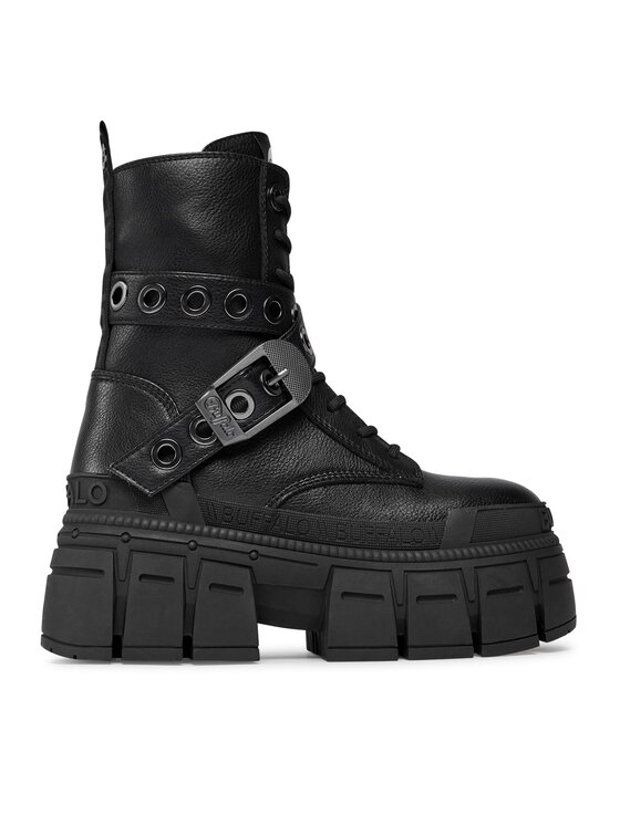 Buffalo Buffalo Ghete Gospher Lace Up Mid 1622351 Negru