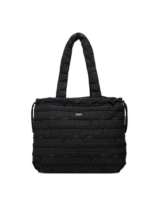 Tommy Jeans Tommy Jeans Kabelka Tjw Icon Nylon Tote Aop AW0AW18649 Černá