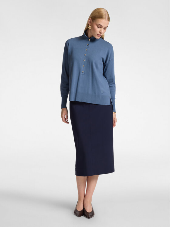 Elena Mirò Elena Mirò Gonna midi 1802Z100083N0H4 Blu Regular Fit