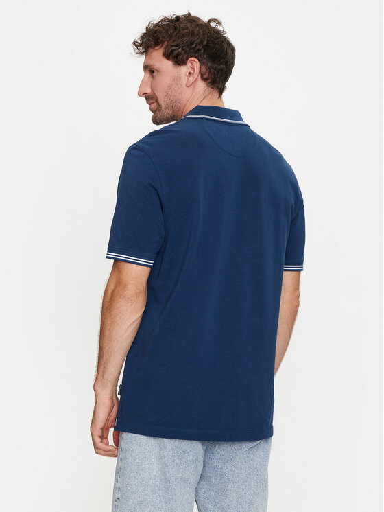 Bugatti Bugatti Polo majica 8150 55001A Mornarsko modra Slim Fit