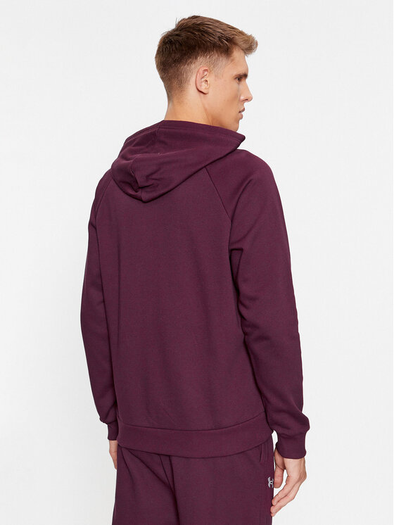 Under Armour Under Armour Majica dugih rukava Ua Rival Fleece Logo Hd 1379758 Tamnocrvena Loose Fit