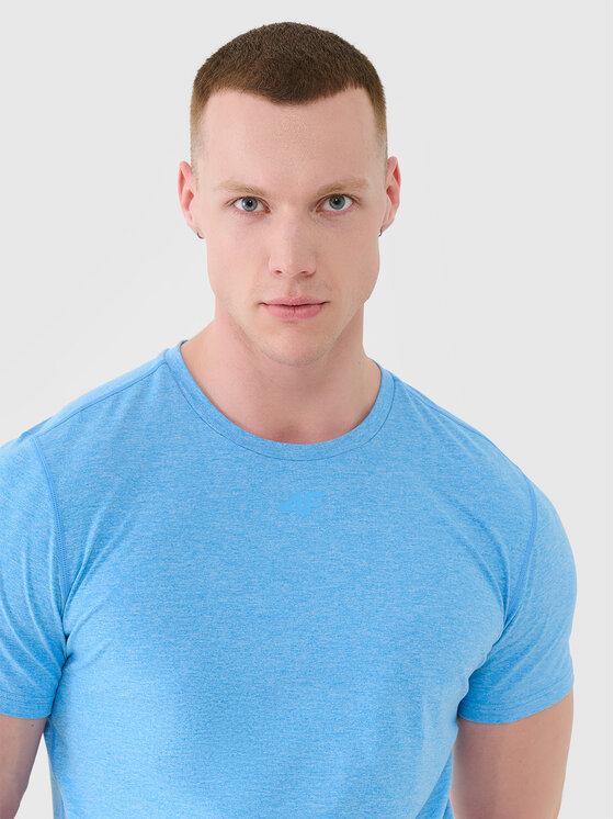 4F 4F Koszulka techniczna BASIC+ Niebieski Regular Fit