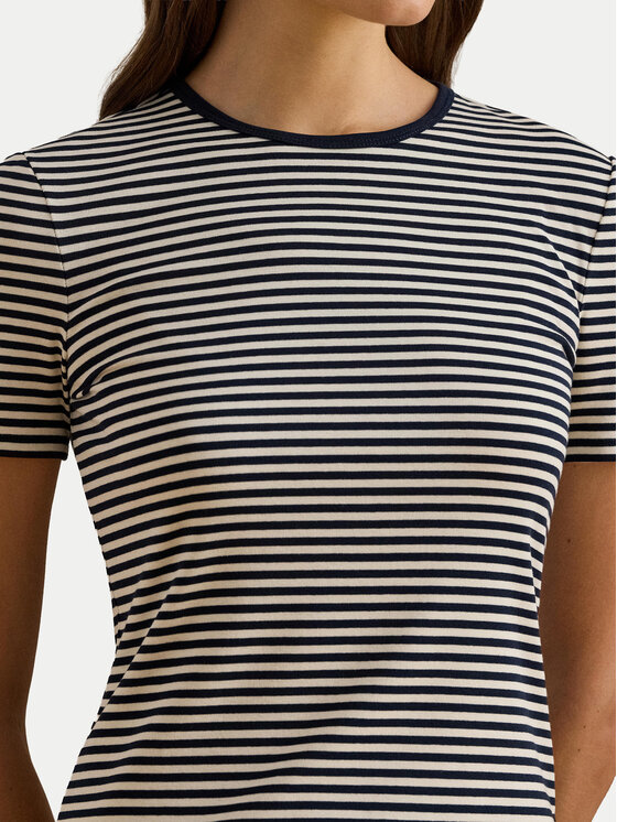 LAUREN RALPH LAUREN LAUREN RALPH LAUREN T-Shirt 200P03721002 Granatowy Slim Fit