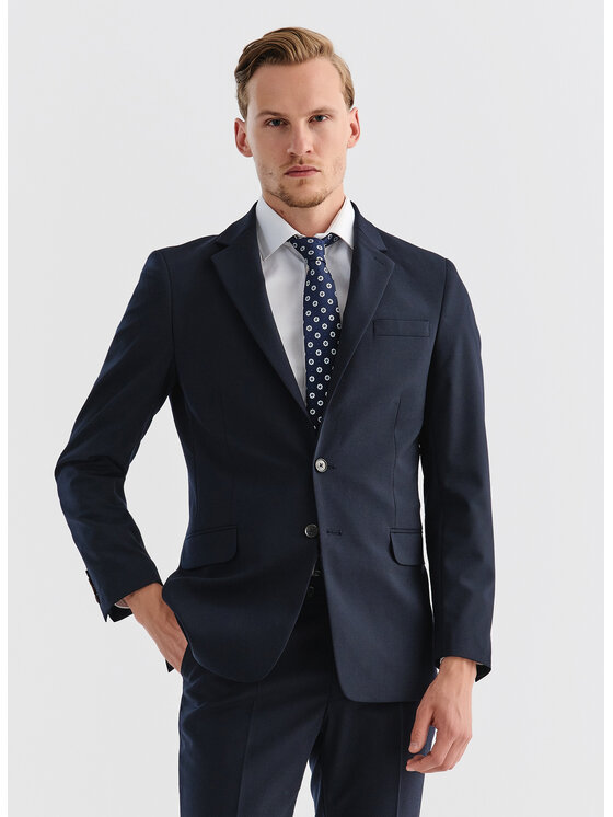 Pako Lorente Pako Lorente Garnitur P24WN-4X-018 Granatowy Super Slim Fit