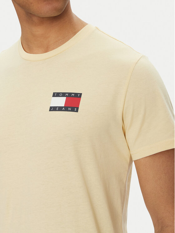 Tommy Jeans Tommy Jeans T-Shirt Essential DM0DM20740 Żółty Slim Fit