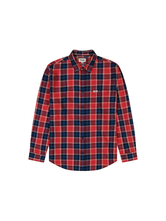 Wrangler Wrangler Camicia LS ONE POCKET SHIRT Rosso Regular Fit