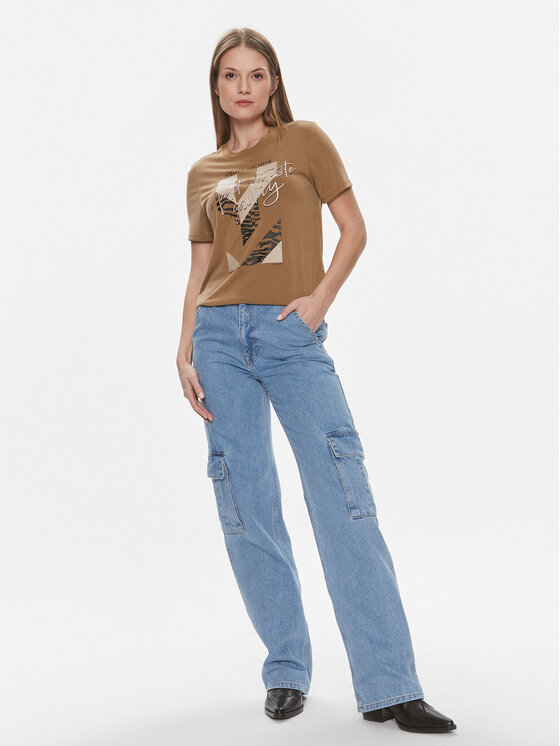ONLY ONLY T-shirt 15307292 Smeđa Regular Fit