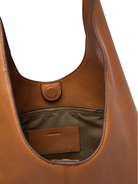 Calvin Klein Calvin Klein Handtasche Slouchy Leather Md Shoulder Bag LV04F3543G Hellbraun