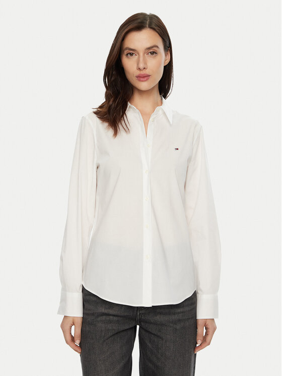 Tommy Hilfiger Koszula WW0WW43577 Biały Regular Fit