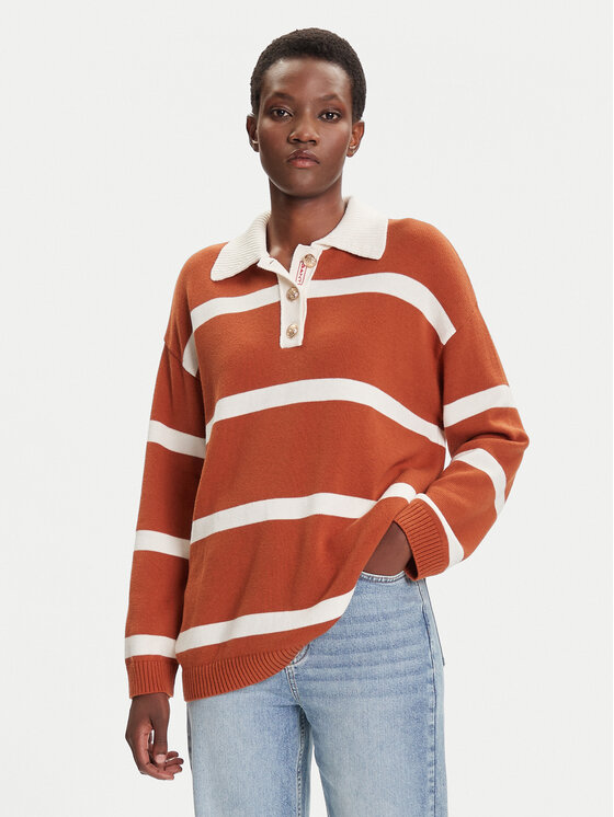 Gant Sweter 4805341 Brązowy Relaxed Fit