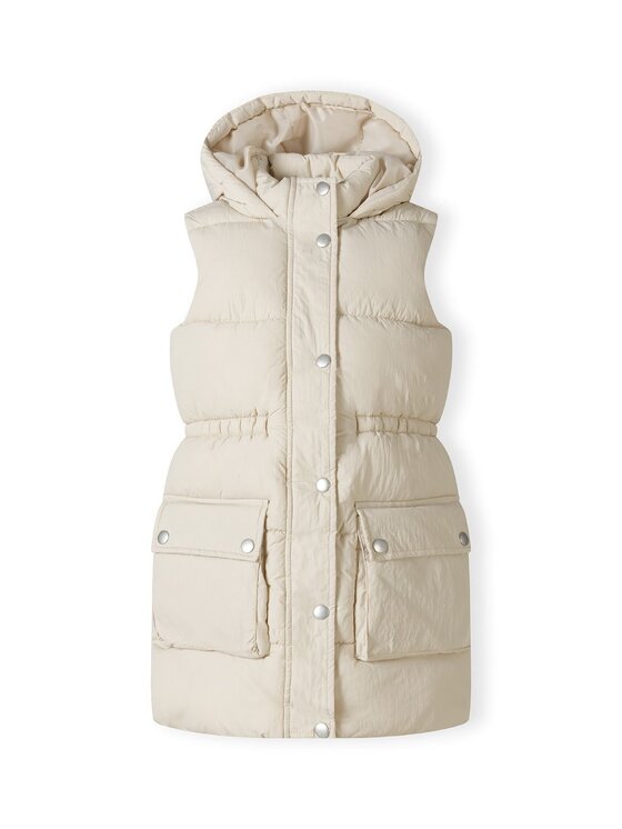 MINOTI MINOTI Kamizelka 20gilet42 Biały Regular Fit