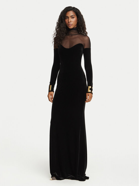 Elisabetta Franchi Elisabetta Franchi Вечірня сукня AB-R29-67E2-V690 Чорний Slim Fit