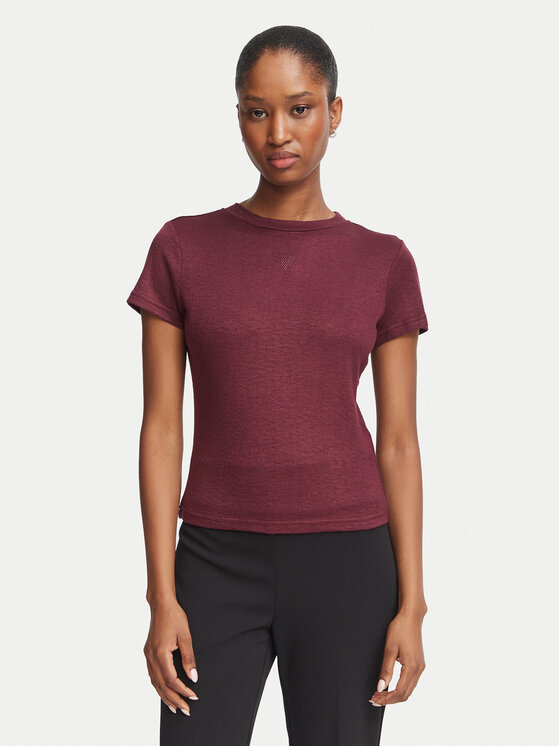 Guess Guess T-särk W5BP07 KCGM2 Bordoopunane Regular Fit