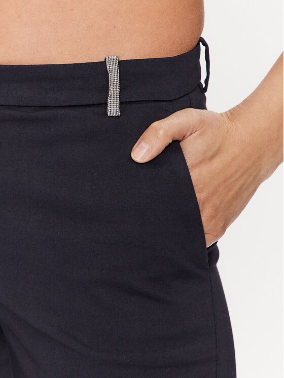 Fabiana Filippi Fabiana Filippi Kalhoty z materiálu PADP02W364 Tmavomodrá Regular Fit