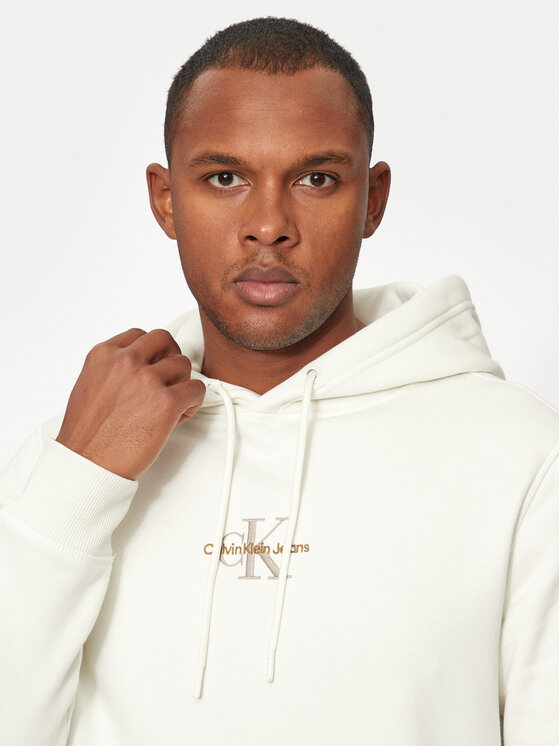 Calvin Klein Jeans Calvin Klein Jeans Džemperis Monologo J30J325629 Écru Regular Fit