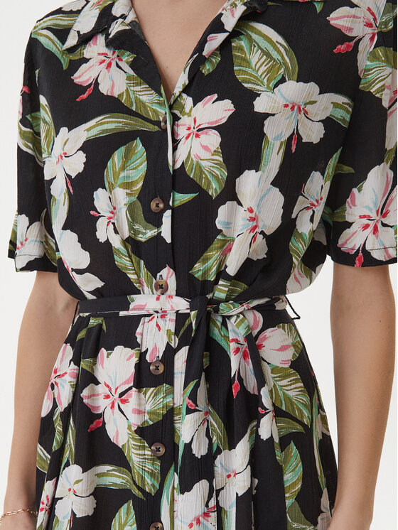 Roxy Roxy Сукня-сорочка Island Escape ERJWD03865 Чорний Regular Fit