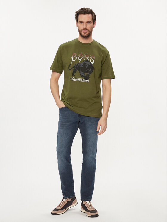 BOSS Boss T-Shirt TeePantera 50510223 Grün Regular Fit