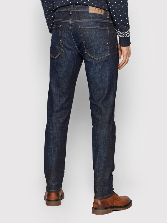 Selected Homme Selected Homme Džinsai Leon 16080594 Tamsiai mėlyna Slim Fit
