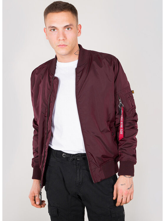 Alpha Industries Alpha Industries Bomber striukė MA-1 TT Light Bomber Jacket Raudona Slim Fit
