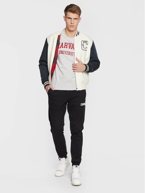 T-shirt University Logo 218351 Grigio Comfort Fit