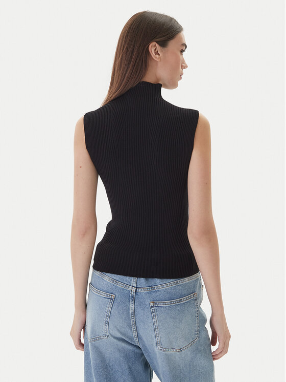 Kontatto Kontatto Rollkragenpullover 3M0826C Schwarz Slim Fit