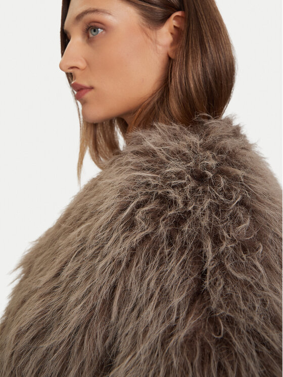 Eleh Eleh Futro Grigio Fango EFW250306 Brązowy Regular Fit