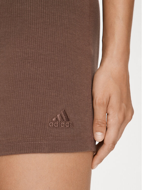 adidas adidas Športové kraťasy Lounge IY6742 Hnedá Slim Fit