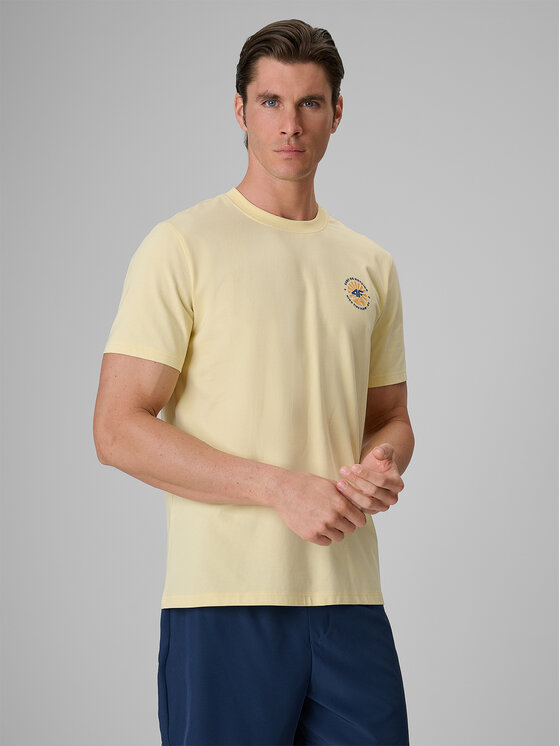 4F 4F T-Shirt CATCH THE WAVE Żółty jasny Regular Fit