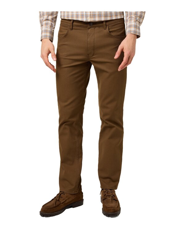 Wrangler Wrangler Spodnie materiałowe 112371571 Brązowy Straight Leg