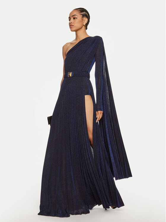 Elisabetta Franchi Elisabetta Franchi Abendkleid AB-686-46E2 Dunkelblau Regular Fit