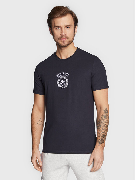 Guess T-shirt M3RI19 J1314 Bleu marine Slim Fit