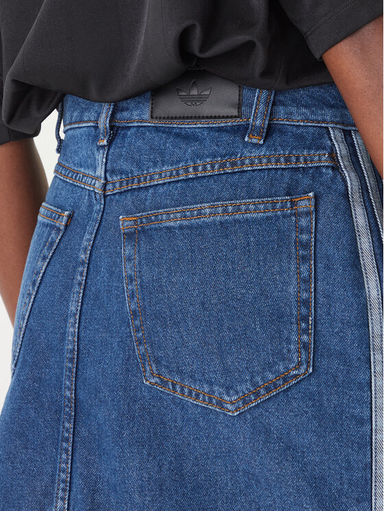 adidas adidas Gonna di jeans 3-Stripes KD2901 Blu Regular Fit