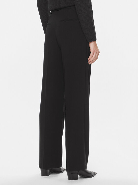 BOSS Boss Kalhoty z materiálu Tapiana 50479405 Černá Relaxed Fit