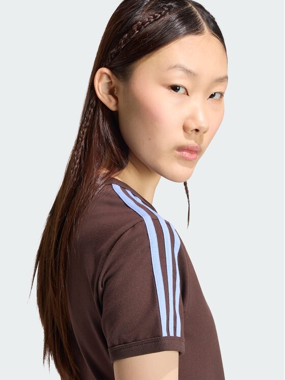 adidas adidas T-Shirt 159026 Brązowy Slim Fit