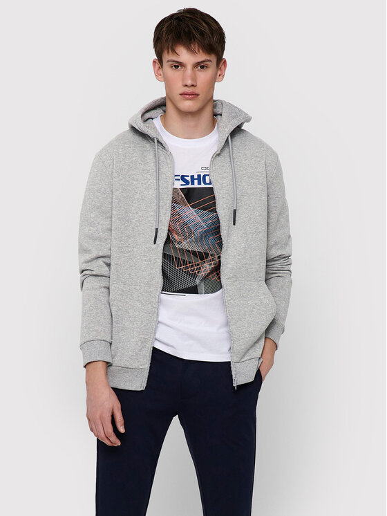 Only & Sons Only & Sons Суитшърт Ceres 22018684 Сив Regular Fit