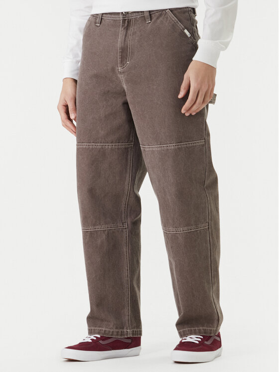 Element Element Kalhoty z materiálu Big Carpenter Canvas ELYNP00201 Hnědá Relaxed Fit