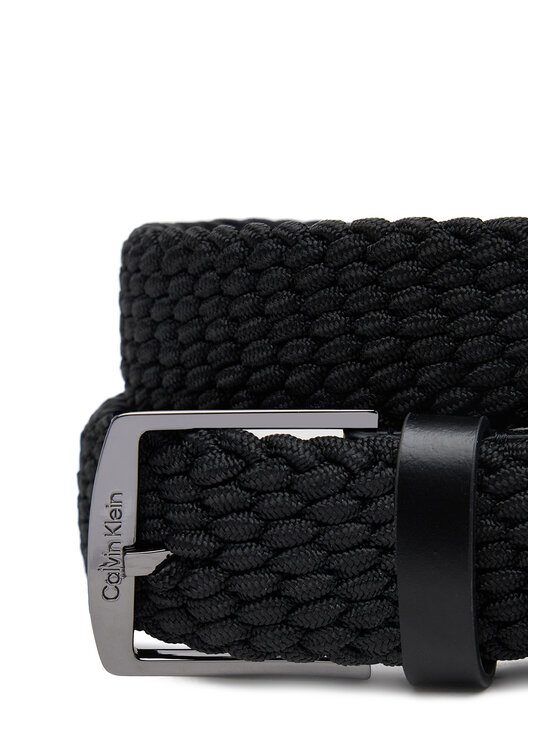 Calvin Klein Calvin Klein Pasek Męski Ck Casual Elastic Braided 35Mm K50K512839 Czarny