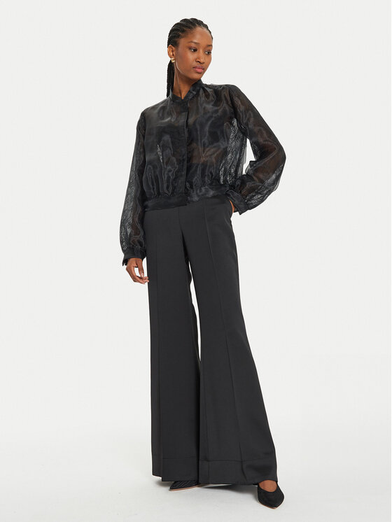 TWINSET TWINSET Džemperis ar kapuci 241TP2020 Melns Loose Fit