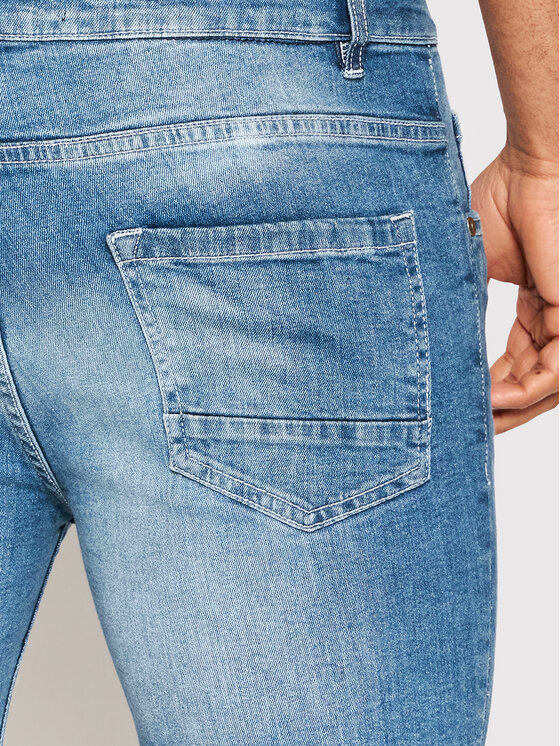 Pantaloncini di jeans MSRT-SIMON Blu Skinny Fit