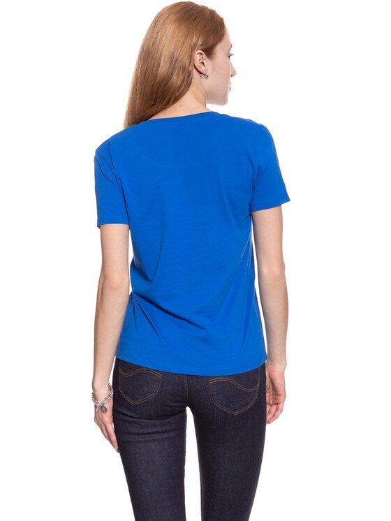 Wrangler Wrangler T-Shirt FESTIVAL TEE Niebieski Regular Fit