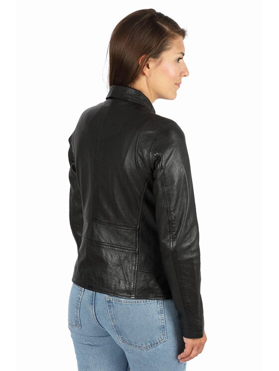 David Ryan David Ryan Kurtka skórzana SOFIA Czarny Regular Fit