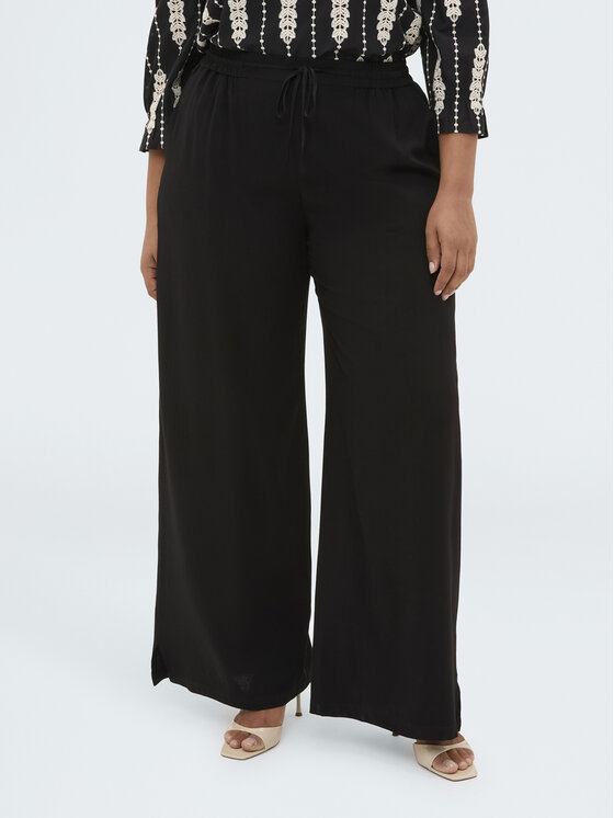 Fiorella Rubino Fiorella Rubino Spodnie materiałowe P040L002396N0Z3 Czarny Over Fit