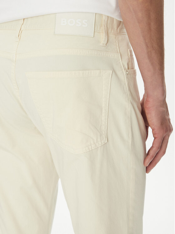 BOSS BOSS Spodnie materiałowe H-Re.Maine5 50538370 Écru Regular Fit