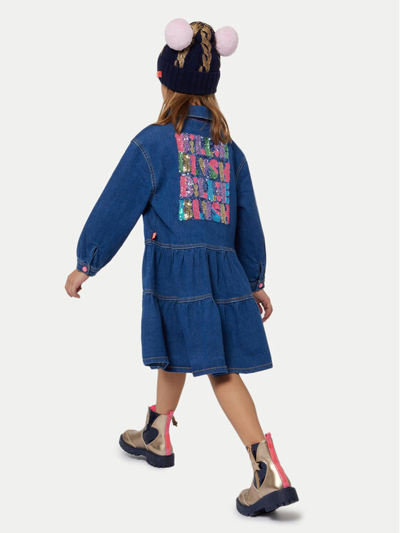 Billieblush Billieblush Sukienka jeansowa U20496 Granatowy Regular Fit